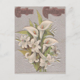 Cartes Pour Fêtes Annuelles Lys de Pâques vintages