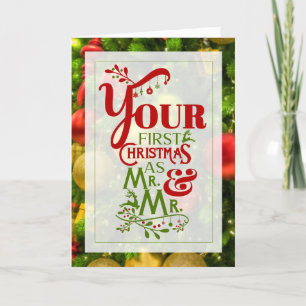 Cartes Pour Fêtes Annuelles M. et M. 1er Christmas Gay Life Partners