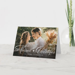 Cartes Pour Fêtes Annuelles M. Et Mme First Marié Mariage photo de Noël