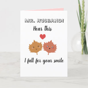 Cartes Pour Fêtes Annuelles M. Husband Entendez ceci Je tombe pour vous valent