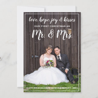 Cartes Pour Fêtes Annuelles M. & Mme First Christmas Nouveau Noël