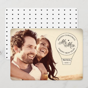 Cartes Pour Fêtes Annuelles M. & Mme Hot Air Balloon Ride Couples Holiday