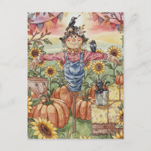 Cartes Pour Fêtes Annuelles "M. Scarecrow" - Belle illustration d'Halloween