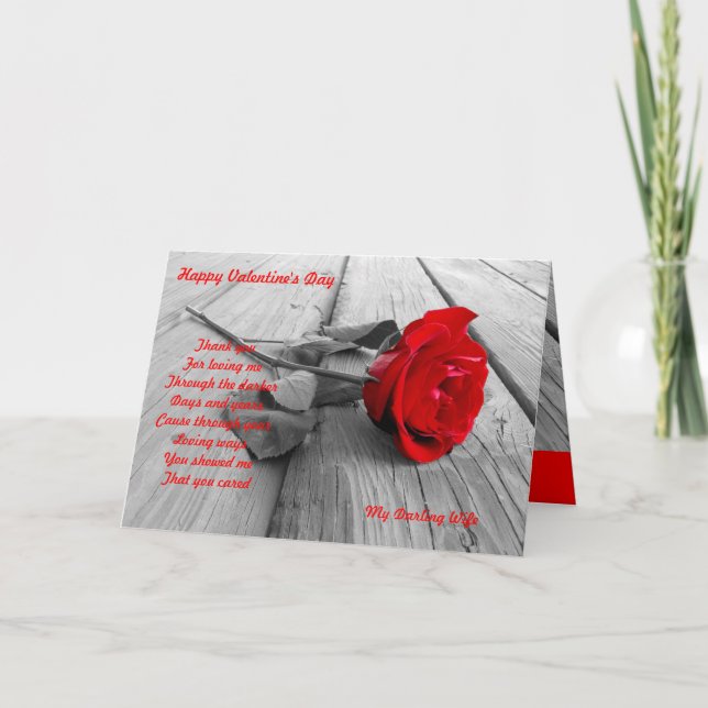Cartes Pour Fêtes Annuelles Ma chère femme, Saint Valentin (Devant)