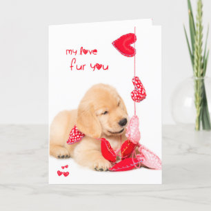 Cartes Pour Fêtes Annuelles Ma fourrure d'amour, sorcière d'or chiot valentine