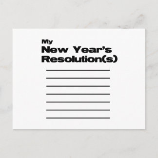 Cartes Pour Fêtes Annuelles Ma liste des résolutions de nouvelle année