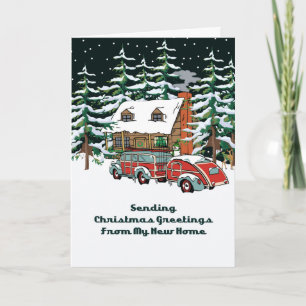 Cartes Pour Fêtes Annuelles Ma nouvelle adresse Noël