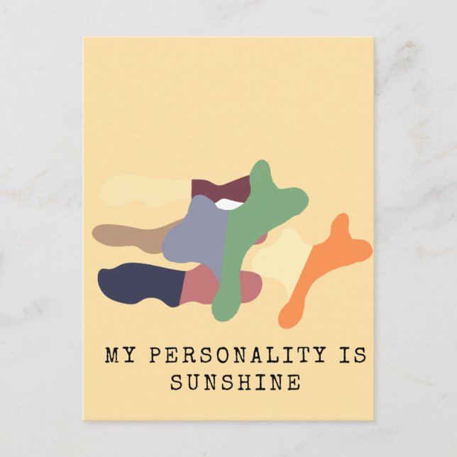 Cartes Pour Fêtes Annuelles Ma personnalité est soleil (Devant)