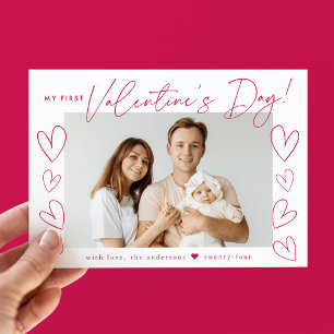 Cartes Pour Fêtes Annuelles Ma première Saint Valentin Magenta Photo