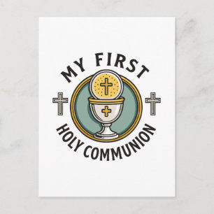 Cartes Pour Fêtes Annuelles Ma première Sainte Communion Eucharistie 1ère Chré