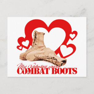 Cartes Pour Fêtes Annuelles Ma Saint Valentin porte des bottes de combat