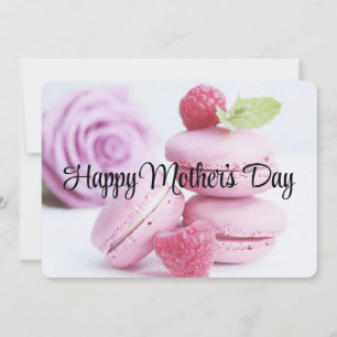 Cartes Pour Fêtes Annuelles Macarons framboise rose pour la fête des mères