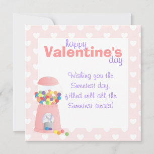 Cartes Pour Fêtes Annuelles Machine à gumball rose