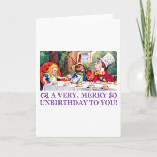 CARTES POUR FÊTES ANNUELLES MAD HATER SOUHAITE ALICE UN JOLI ANNIVERSAIRE !