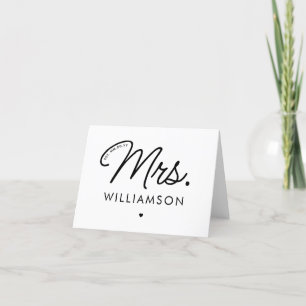 Cartes Pour Fêtes Annuelles Madame personnalisée Élégant Moderne Script Nouvel