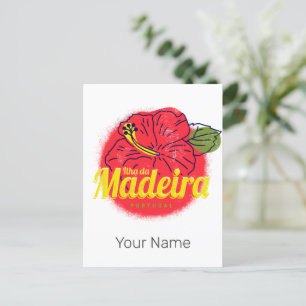 Cartes Pour Fêtes Annuelles Madeira Hibiscus Flower Island Portugal Souvenir