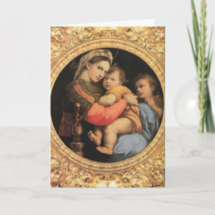 Cartes Pour Fêtes Annuelles Madonna avec l'enfant du Christ