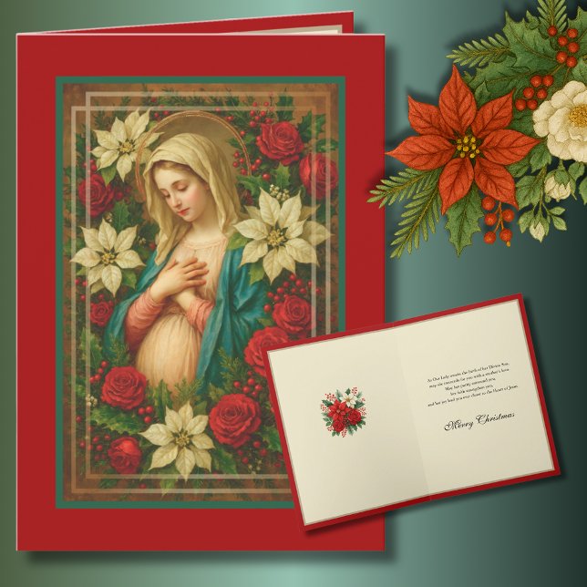 Cartes Pour Fêtes Annuelles Madonna Christmas Blessings Mary  (Créateur téléchargé)