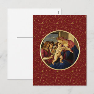 Cartes Pour Fêtes Annuelles Madonna de Botticelli. Noël des beaux-arts