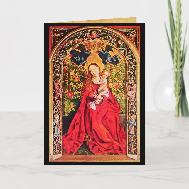 CARTES POUR FÊTES ANNUELLES MADONNA DU ROSE BOWER (Devant)