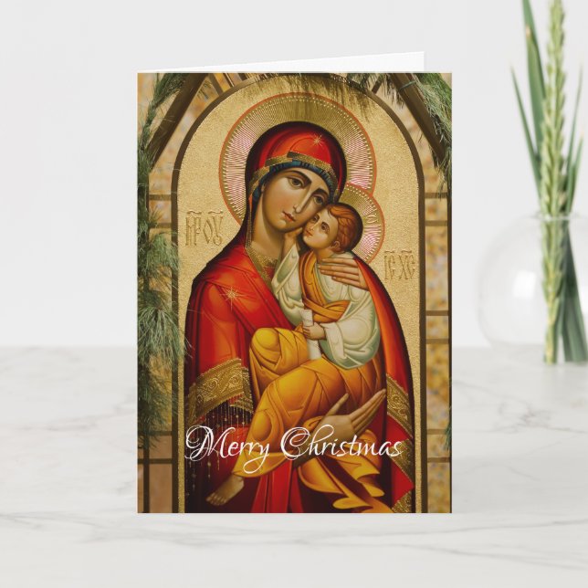 Cartes Pour Fêtes Annuelles Madonna et enfant (Devant)