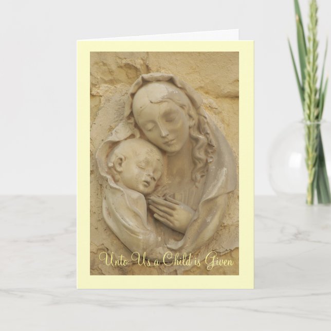 Cartes Pour Fêtes Annuelles Madonna et enfant (Devant)