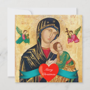 Cartes Pour Fêtes Annuelles Madonna et Noël de l'enfant