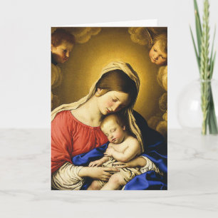 Cartes Pour Fêtes Annuelles Madonna et son enfant
