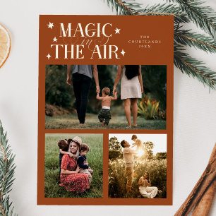 Cartes Pour Fêtes Annuelles Magic dans l'air Multi Photo Terracotta