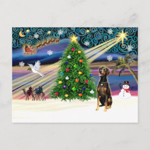 Cartes Pour Fêtes Annuelles Magic-Doberman Blk-Natural
