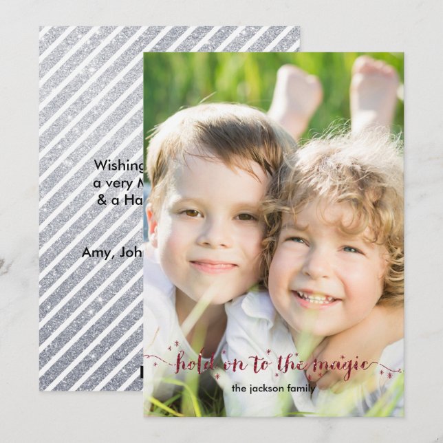 Cartes Pour Fêtes Annuelles Magic Dust Photo Holiday Card (Devant / Derrière)