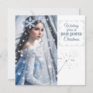 Cartes Pour Fêtes Annuelles Magic Fairy Christmas Flat Holiday Card