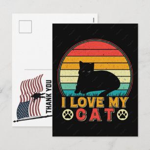 Cartes Pour Fêtes Annuelles Magical Meow Meow Merci aux Vétérans Jour de la Mé