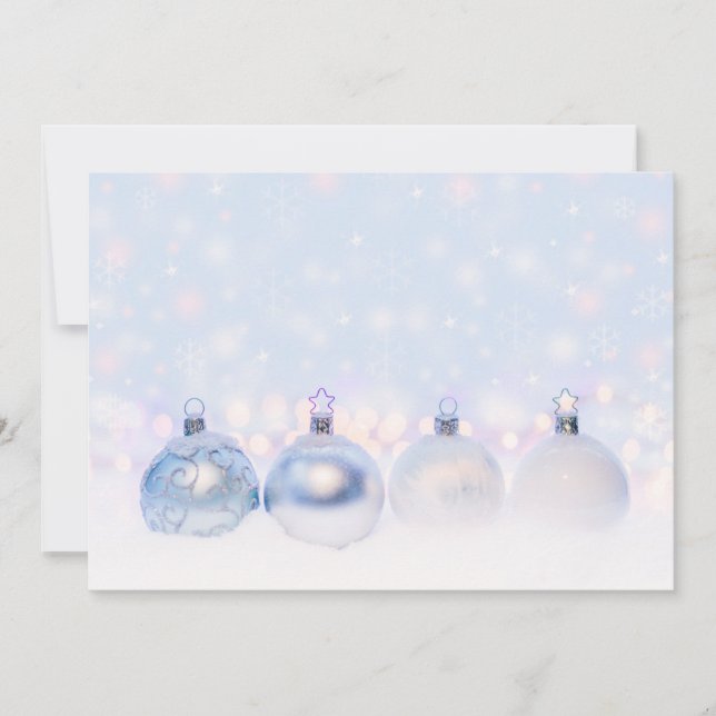 Cartes Pour Fêtes Annuelles Magical Metallic Christmas Balls (Devant)