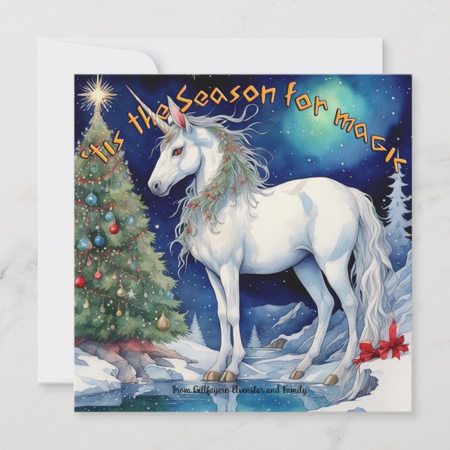 Cartes Pour Fêtes Annuelles Magie de la mi-hiver, Vœux de la saison Personnali (Devant)