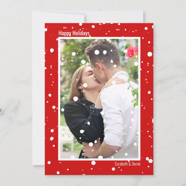 Cartes Pour Fêtes Annuelles Magie de la saison Neige Noël Salutation Photo (Devant)