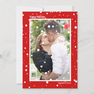Cartes Pour Fêtes Annuelles Magie de la saison Neige Noël Salutation Photo