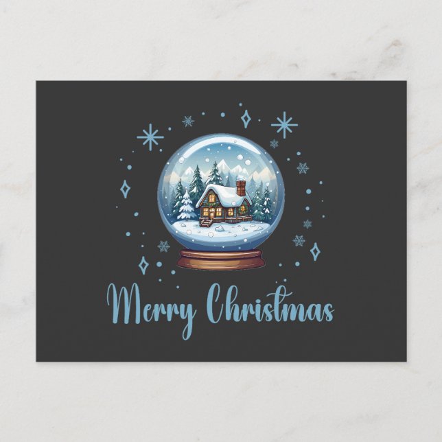 Cartes Pour Fêtes Annuelles Magie de neige du Globe de Noël (Devant)