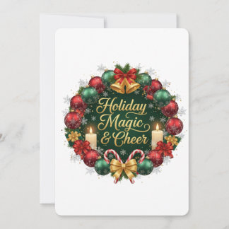 Cartes Pour Fêtes Annuelles Magie des Fêtes & Joie Fête de Noël festive