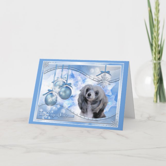 Cartes Pour Fêtes Annuelles Magie du chinois de Noël Crested (Devant)