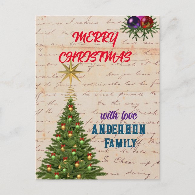 Cartes Pour Fêtes Annuelles MAGIE ENCHANTER ÉLÉGANCE CHRISMAS POST Card (Devant)