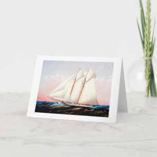 Cartes Pour Fêtes Annuelles Magique, yacht de goélette