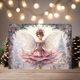 Cartes Pour Fêtes Annuelles Magnifique Ballerine Fée Sucre Noël