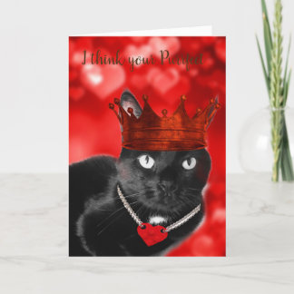 Cartes Pour Fêtes Annuelles Magnifique Chat noir Valentine —