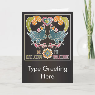 Cartes Pour Fêtes Annuelles Mah Jongg Valentine