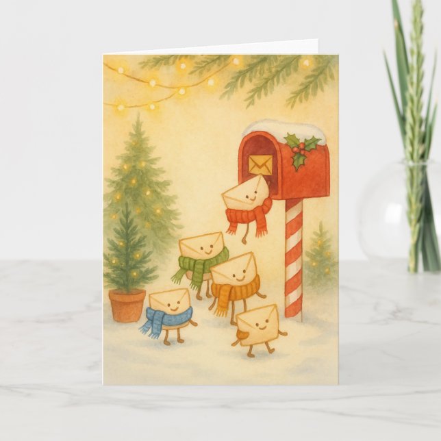 Cartes Pour Fêtes Annuelles Mailbox to the North Pole - Winter Warmup (Devant)