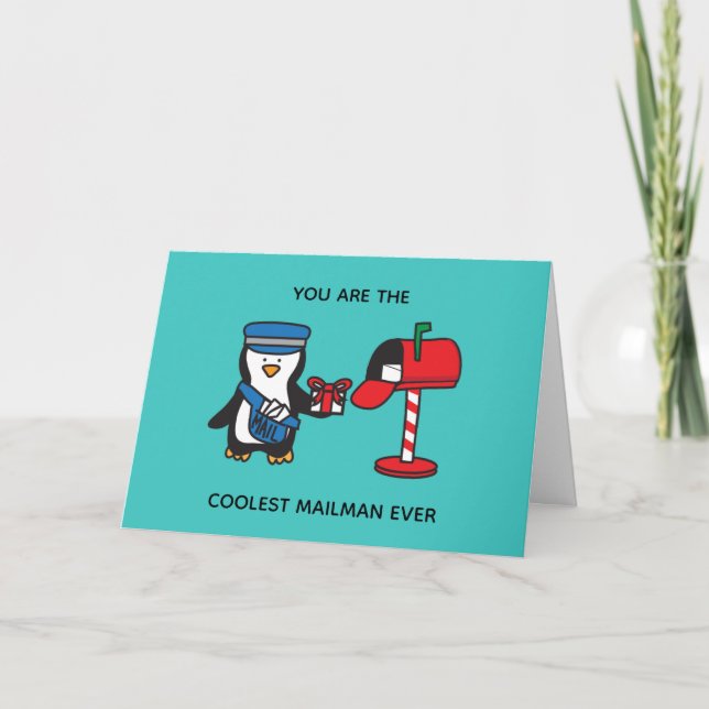Cartes Pour Fêtes Annuelles Mailman Mail Lady Postal Worker Christmas Holiday (Devant)