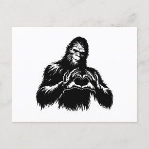 Cartes Pour Fêtes Annuelles Mains Coeur Bigfoot