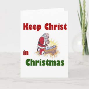 Cartes Pour Fêtes Annuelles Maintenez le Christ dans Noël