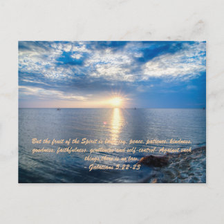 Cartes Pour Fêtes Annuelles Mais le fruit de l'Esprit est amour, joie, paix, p